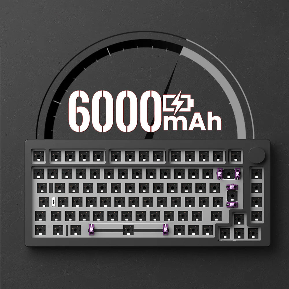 M1W V3 Dark Night DIY Kit ISO 75% Layout Aluminum with Knob